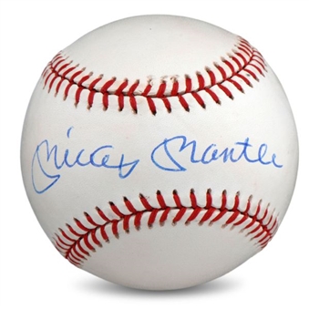 Autographed Mickey Mantle Baseball (Graded PSA Near Mint- Mint 8)